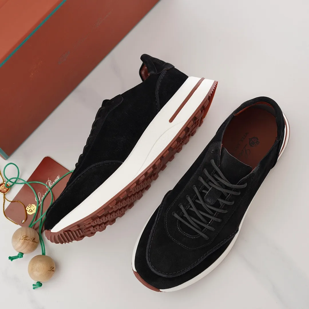 Factory price: 480💰 loro men's shoes💰iana/L men's shoes💰 Size: 38-45, customized 45 non-returnable Materials: The upper is made of elastic cloth for routing. Anti-fleece fabric is wrapped on the front and back to ensure stability. The back is equipped with a cushion to improve wearing comfort. Breathable mesh shoes. Elastic cloth inner𥚃 latex mesh insole. Sole I Men's Shoes💰Foam Combination T Men's Shoes💰U Outsole